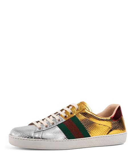 gucci snake aces ioffer|Gucci ace metallic snakeskin sneakers.